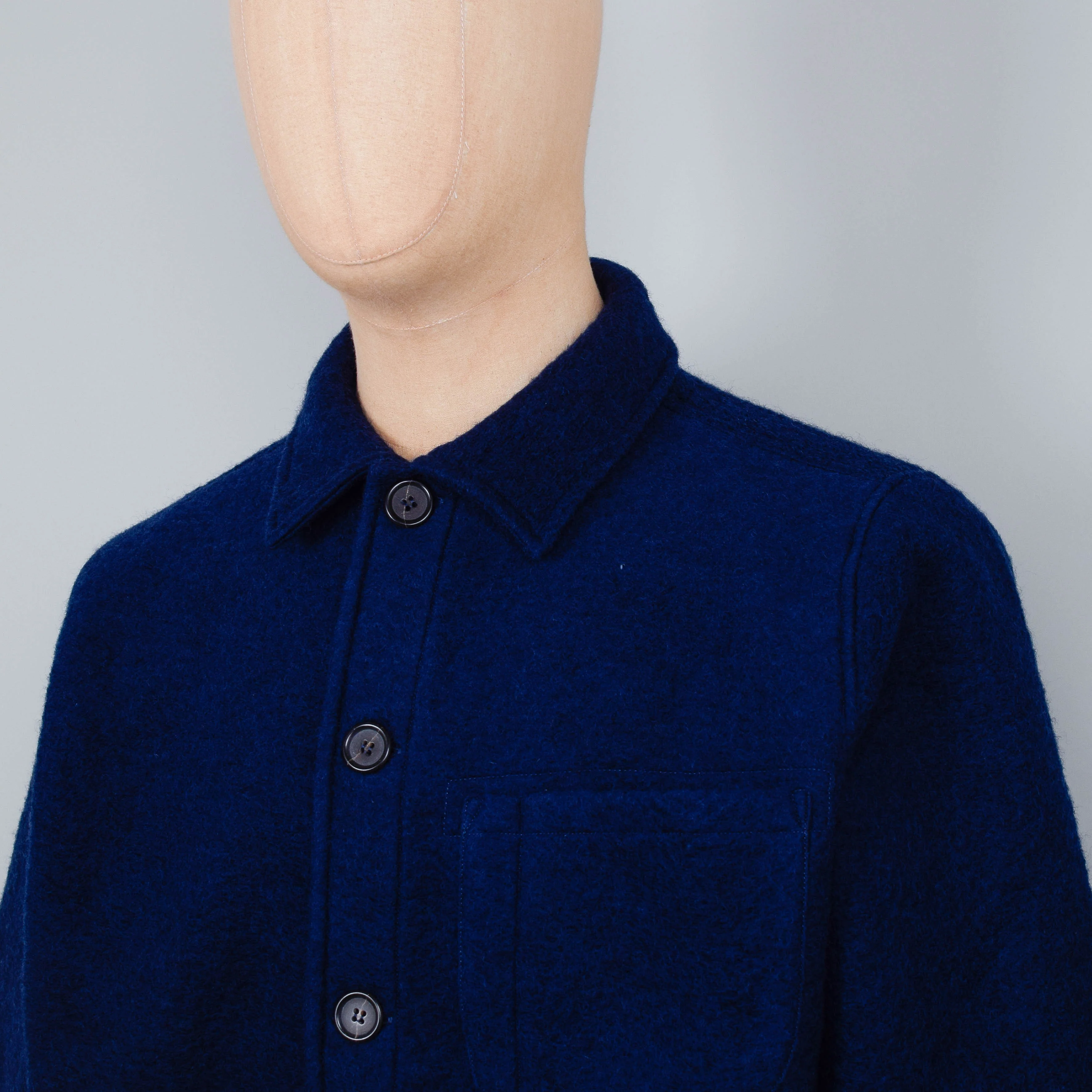 Universal Works Wool Fleece Field Jacket - Indigo - Image 2