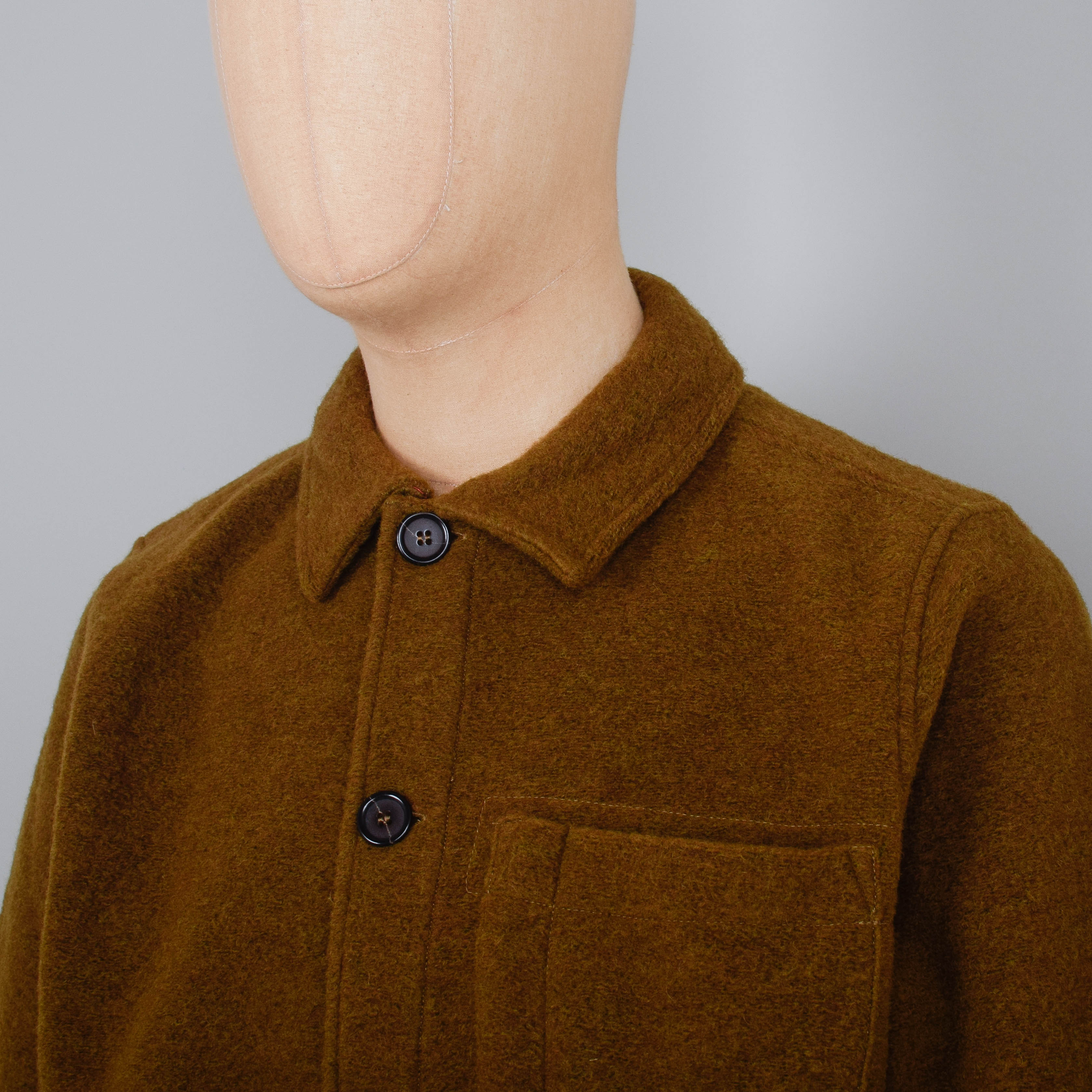 Universal Works Wool Fleece Field Jacket - Mustard - Image 2