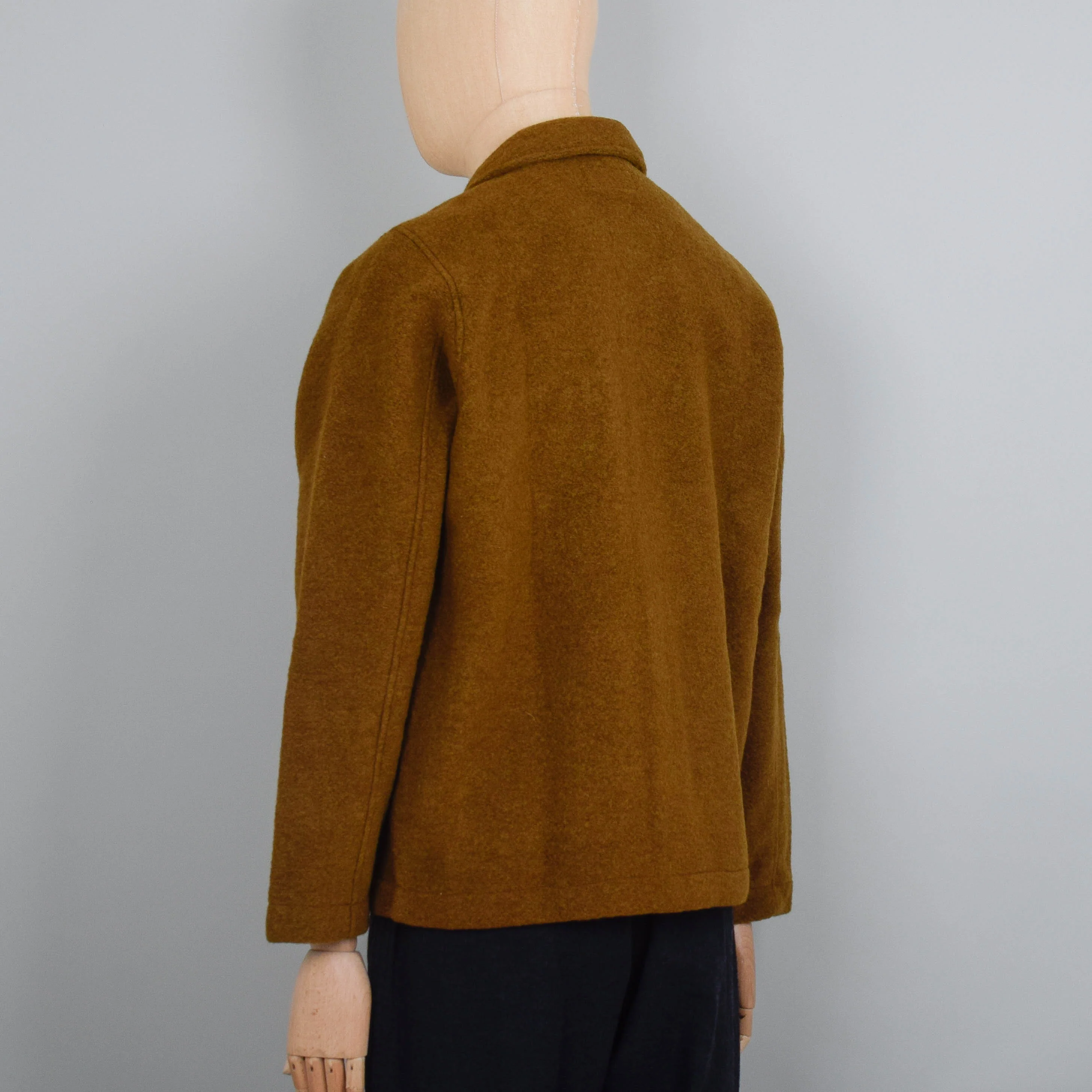 Universal Works Wool Fleece Field Jacket - Mustard - Image 3