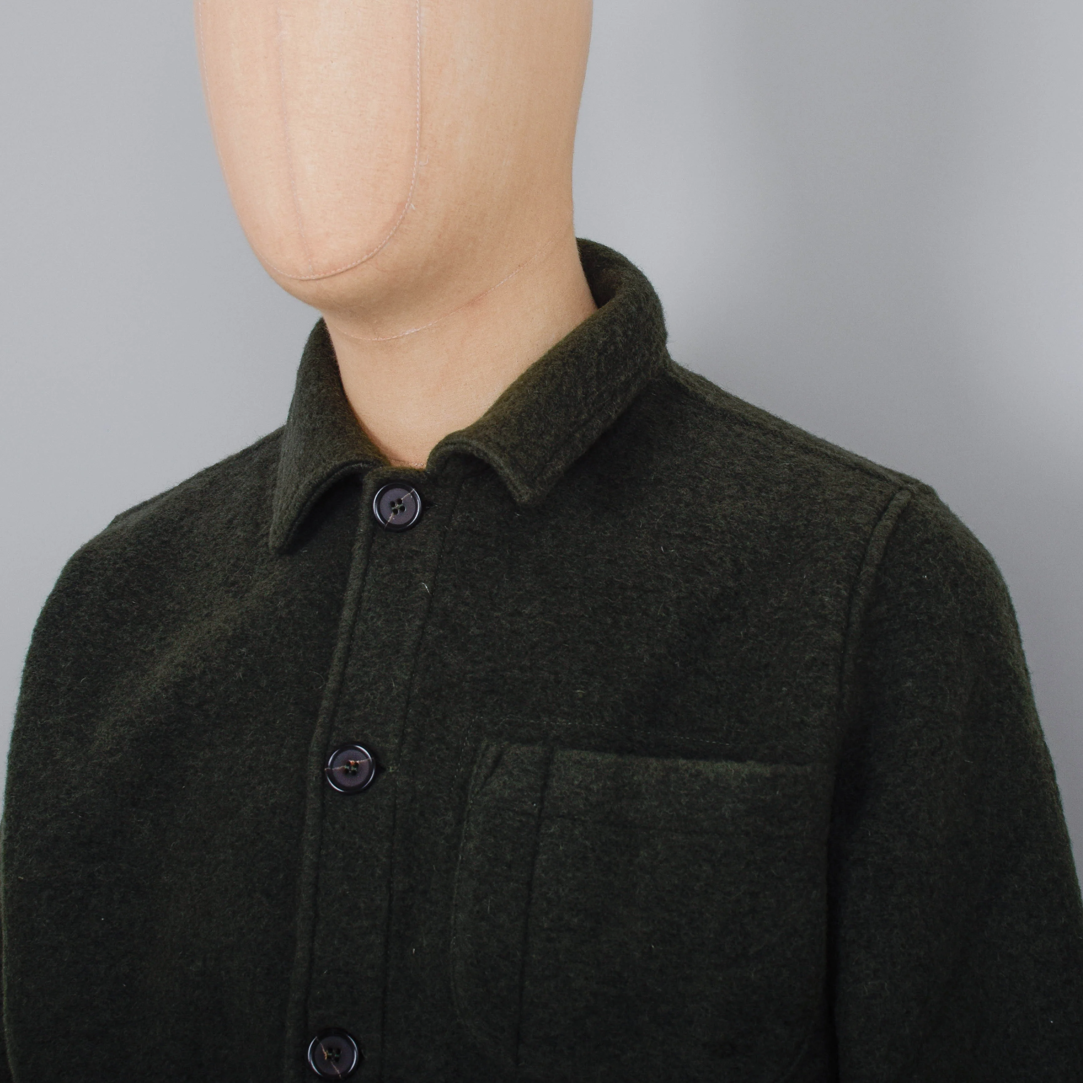Universal Works Wool Fleece Field Jacket - Olive - Image 2