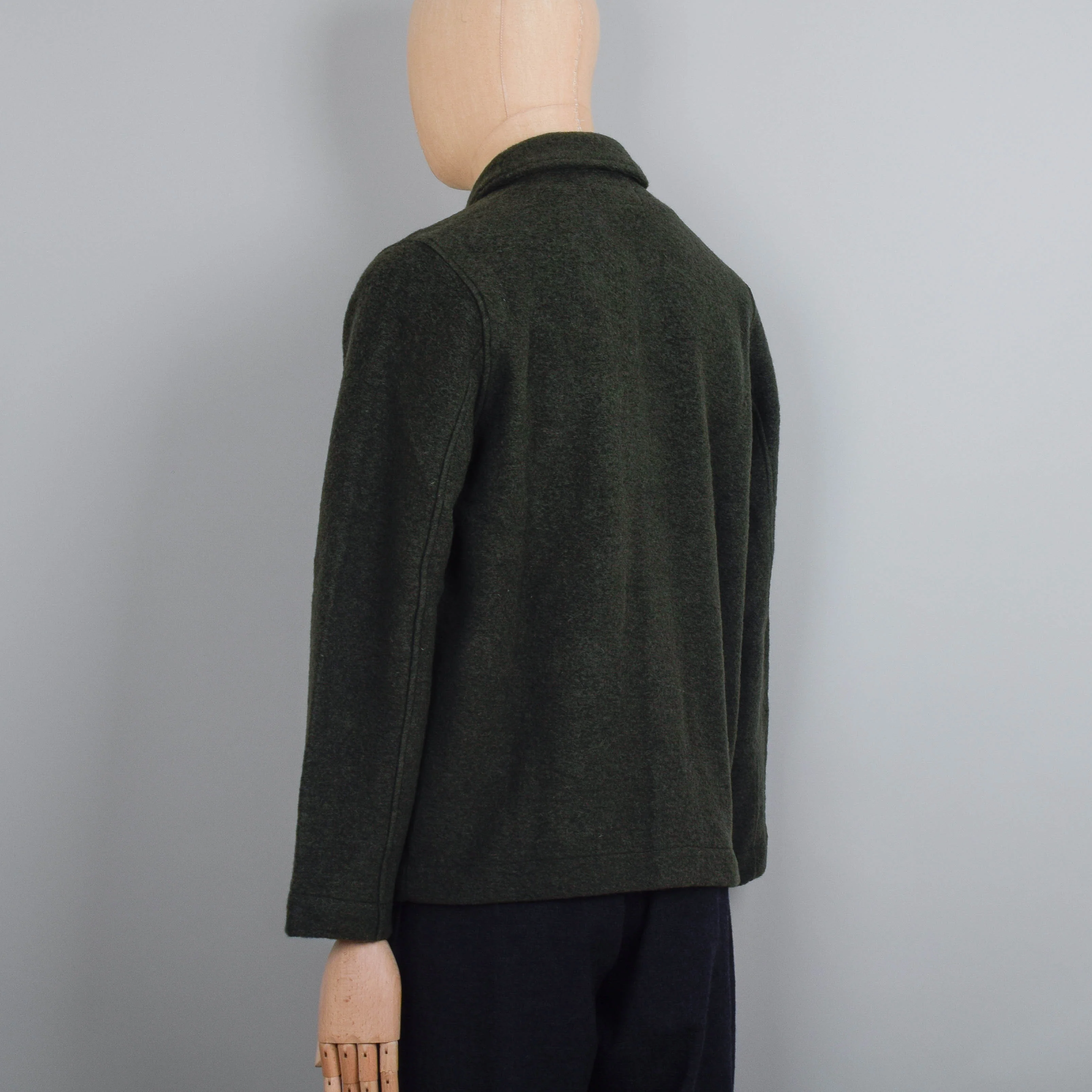 Universal Works Wool Fleece Field Jacket - Olive - Image 3