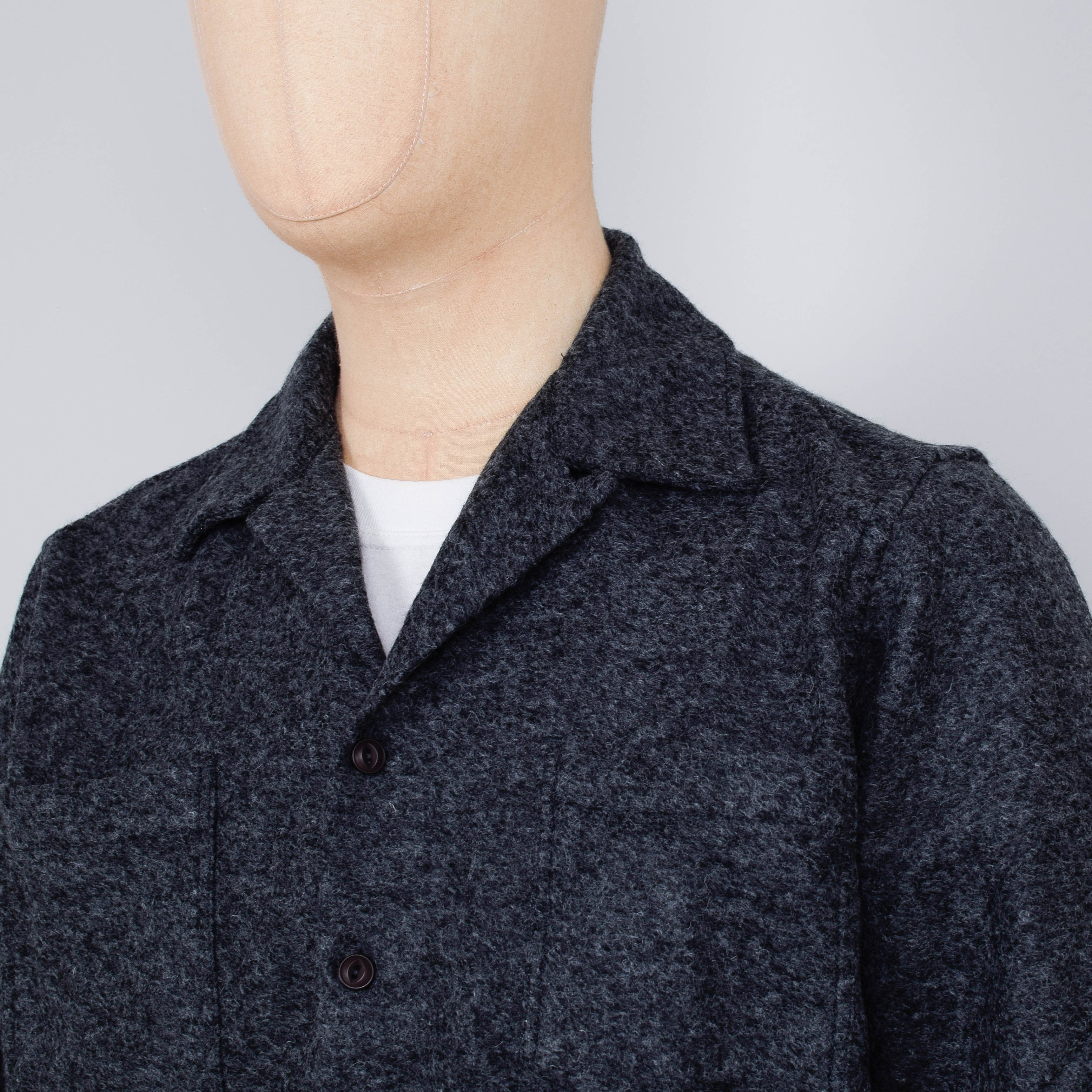 Universal Works Work Shirt Dam Marl - Grey - Image 2