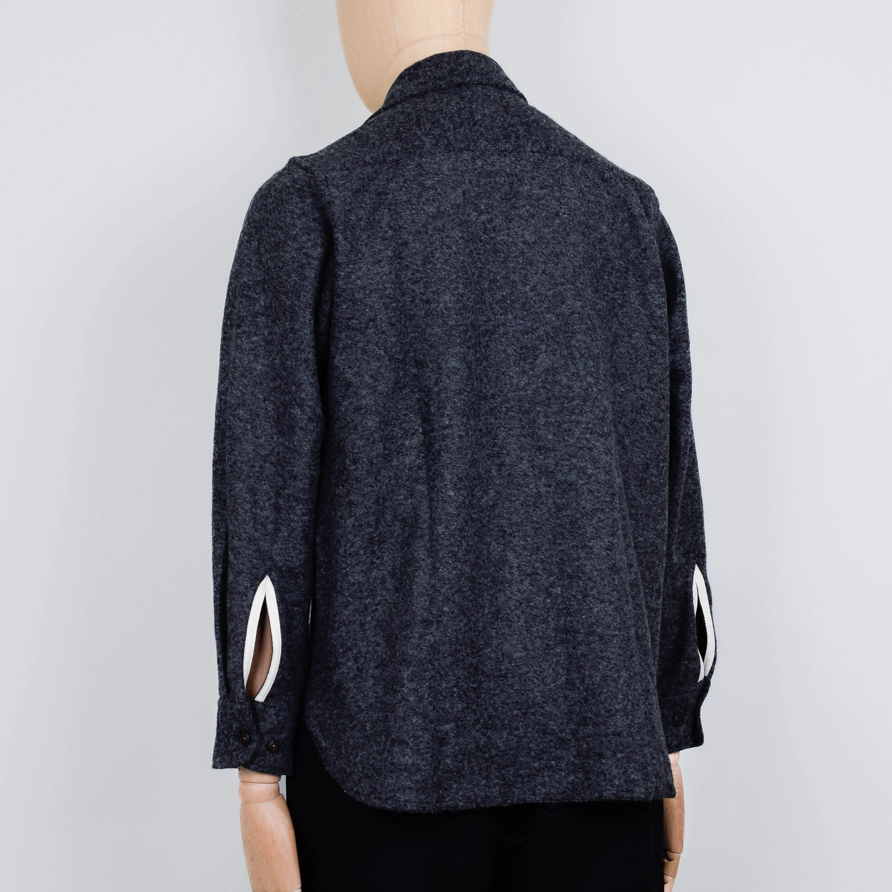 Universal Works Work Shirt Dam Marl - Grey - Image 3