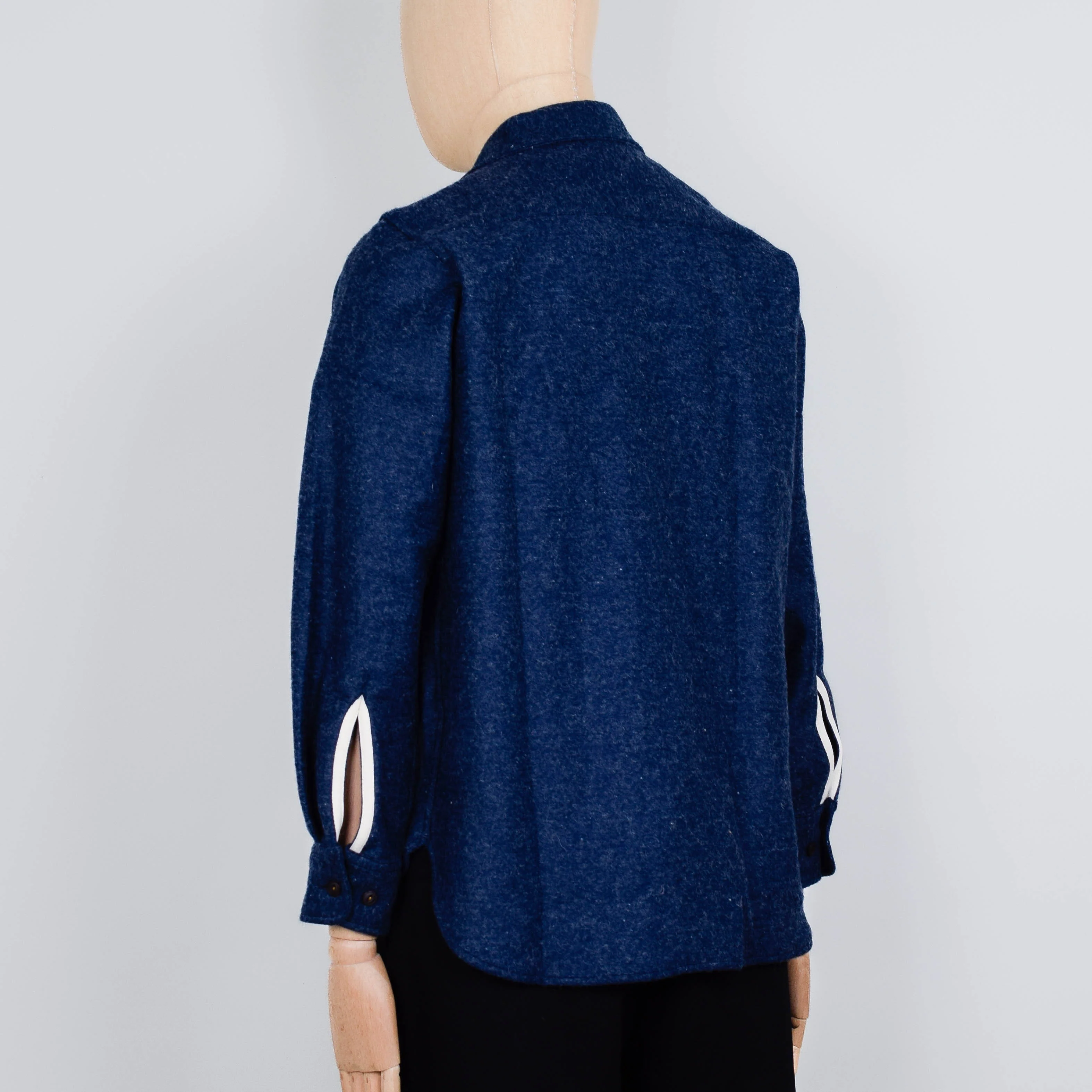 Universal Works Work Shirt Dam Marl - Navy - Image 3