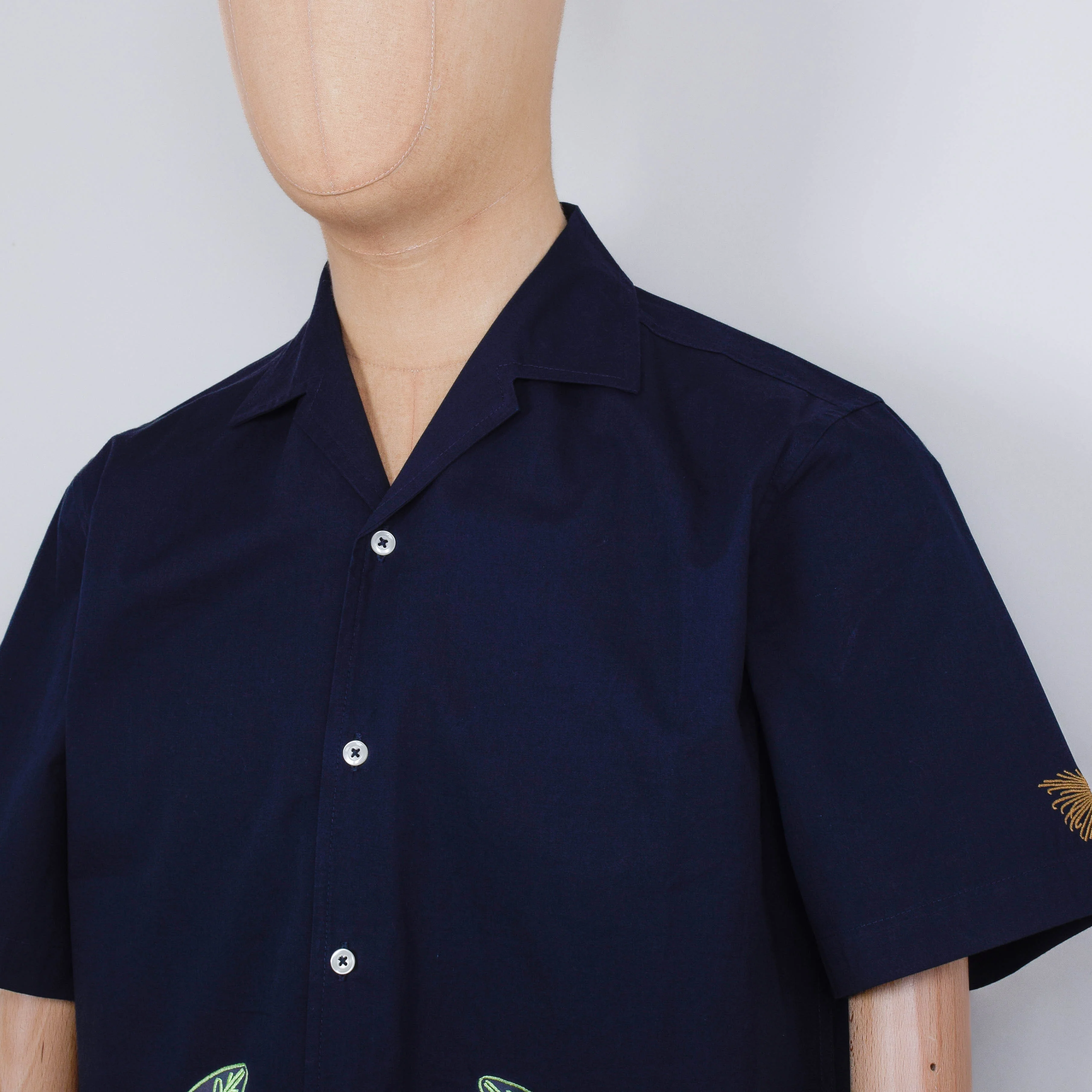 Universal Works x Flower Mountain Minari Shirt - Navy - Image 2