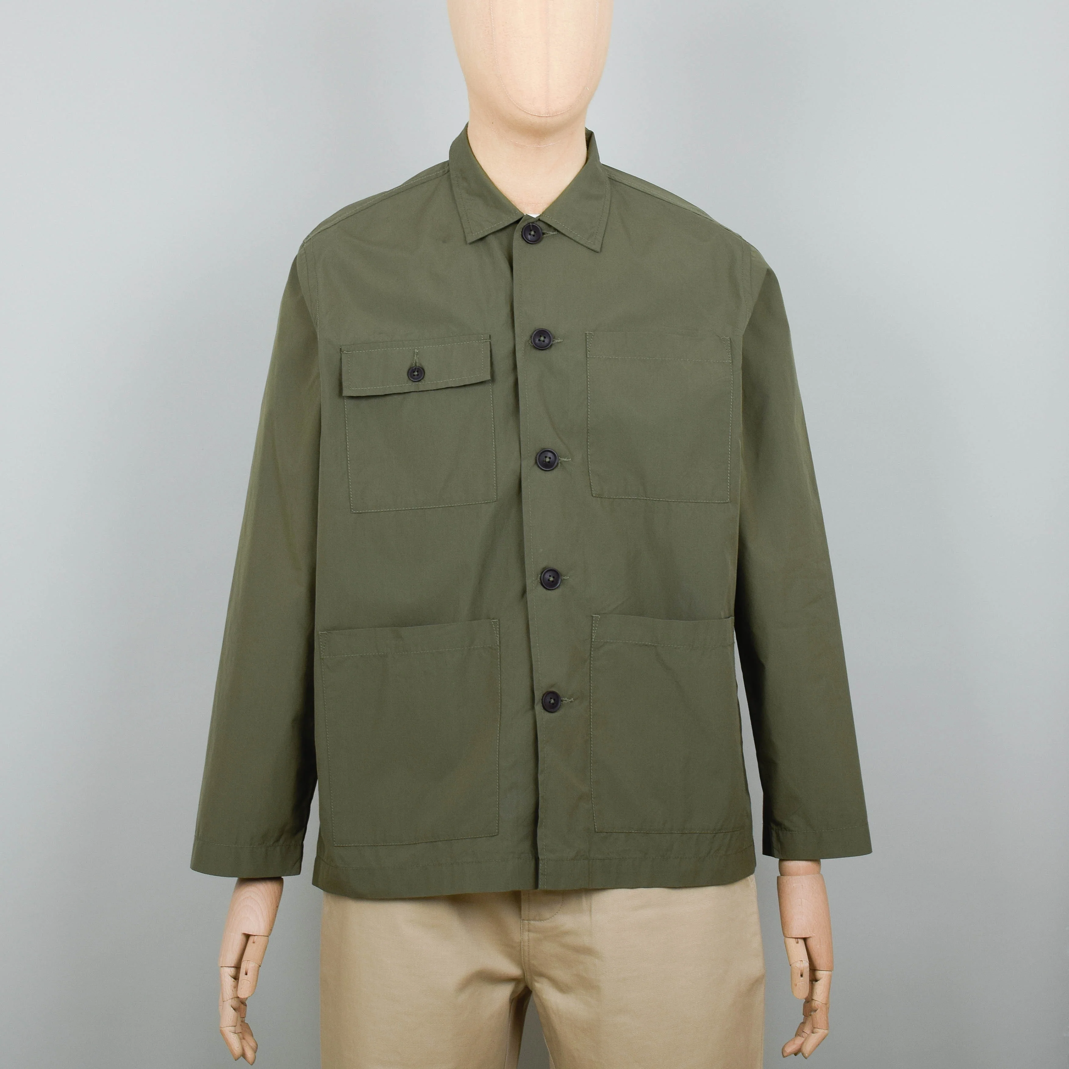 Universal Works x Liquor Store Dockside Overshirt - Olive