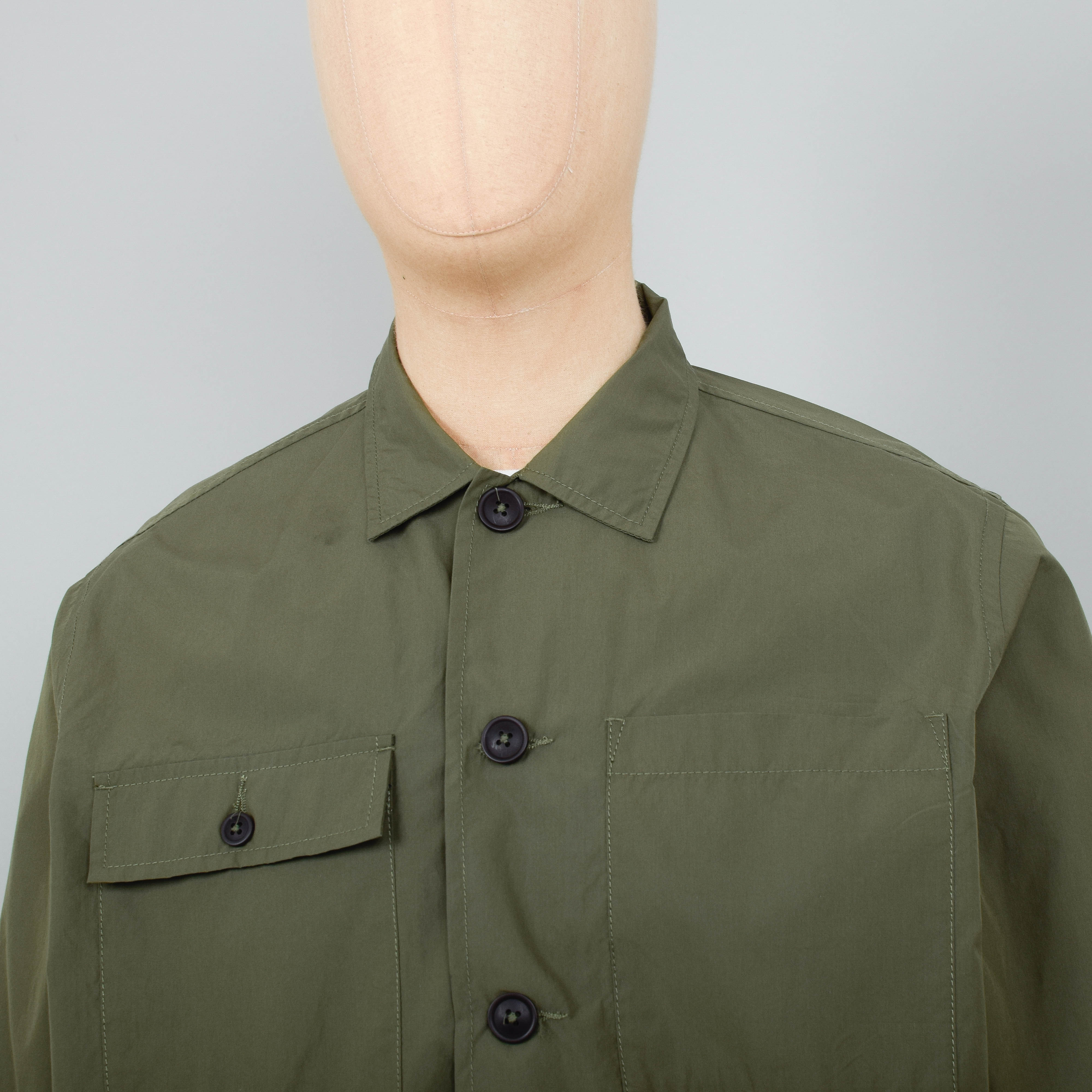 Universal Works x Liquor Store Dockside Overshirt - Olive - Image 2