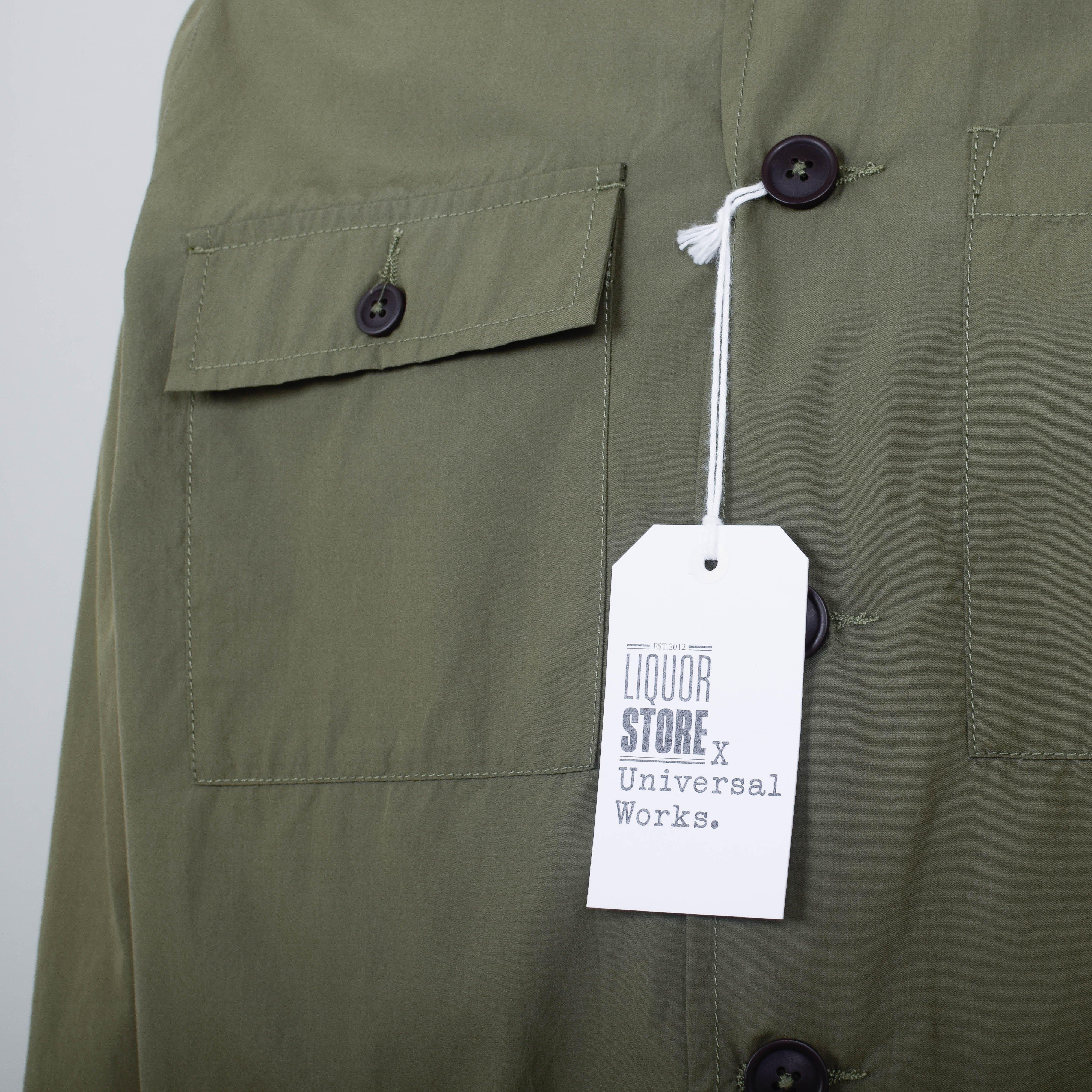 Universal Works x Liquor Store Dockside Overshirt - Olive - Image 4