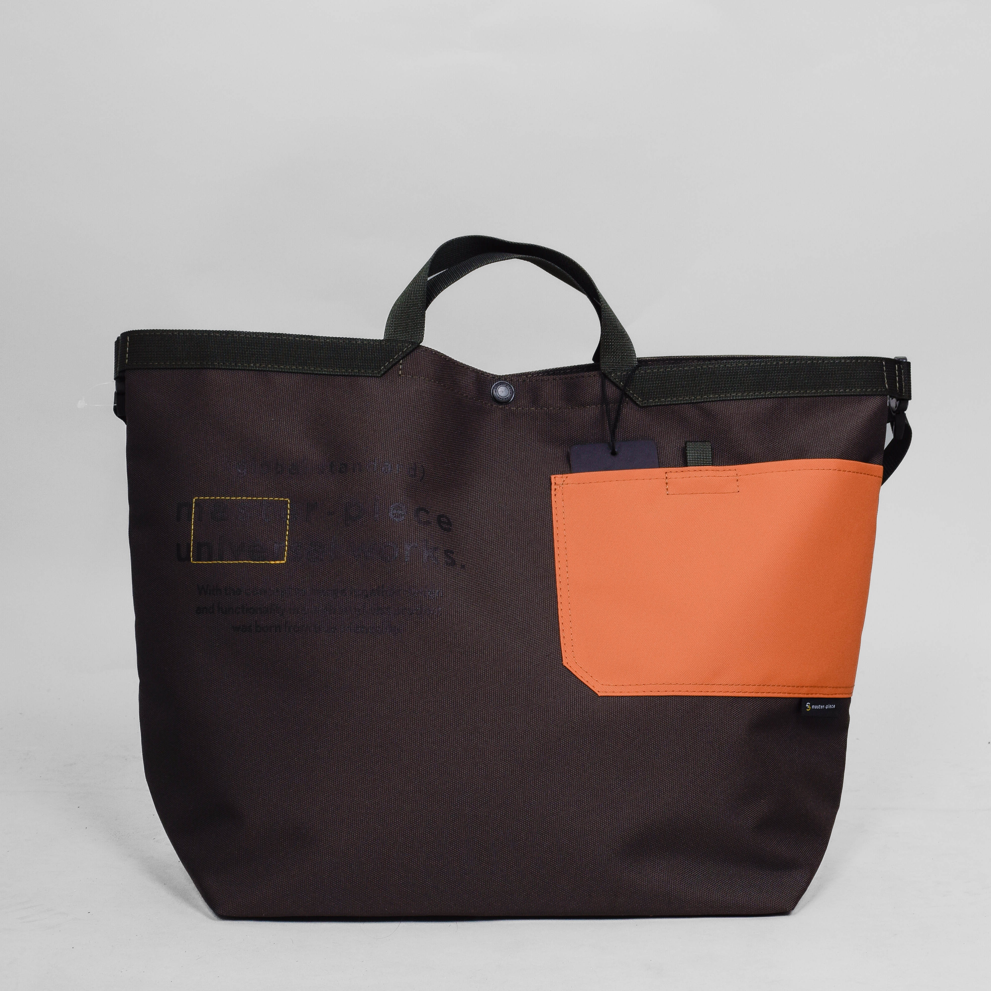 Universal Works x Master-Piece Large Tote Bag - Olive - Image 3