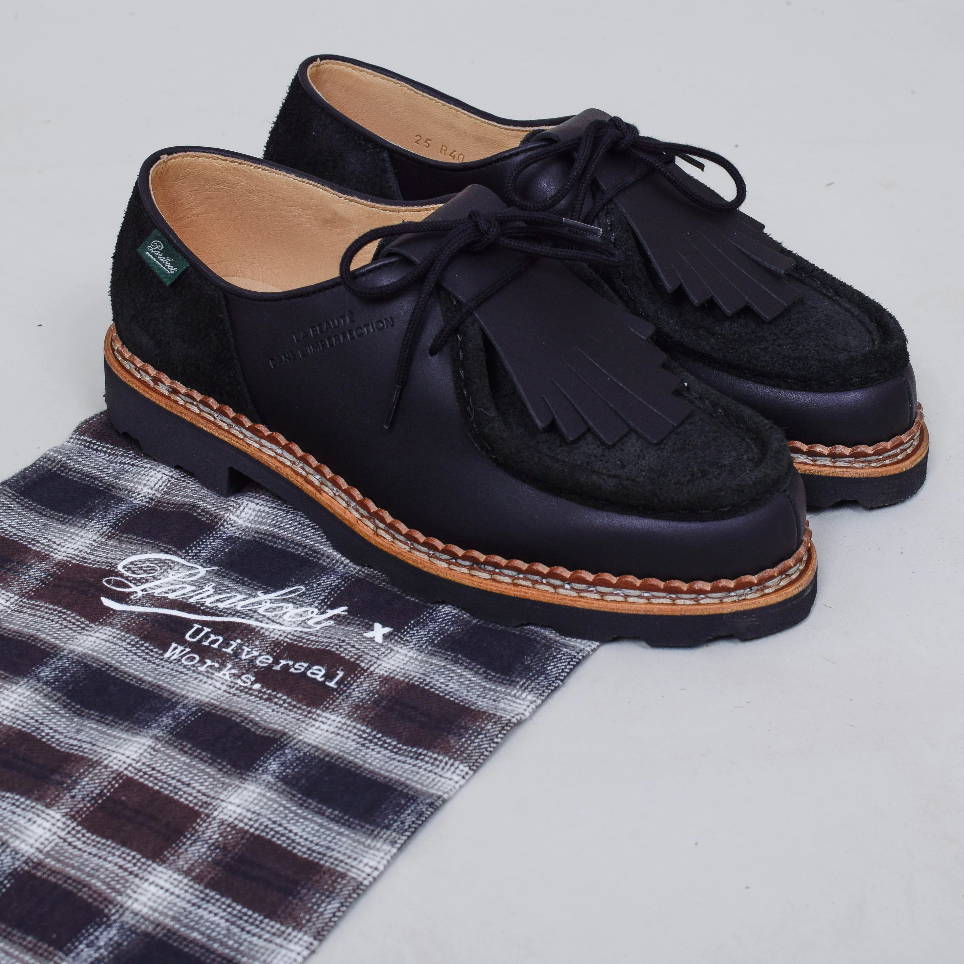 Universal Works x Paraboot Michael/Marche - Noire-Lis/Vel Noir - Image 5