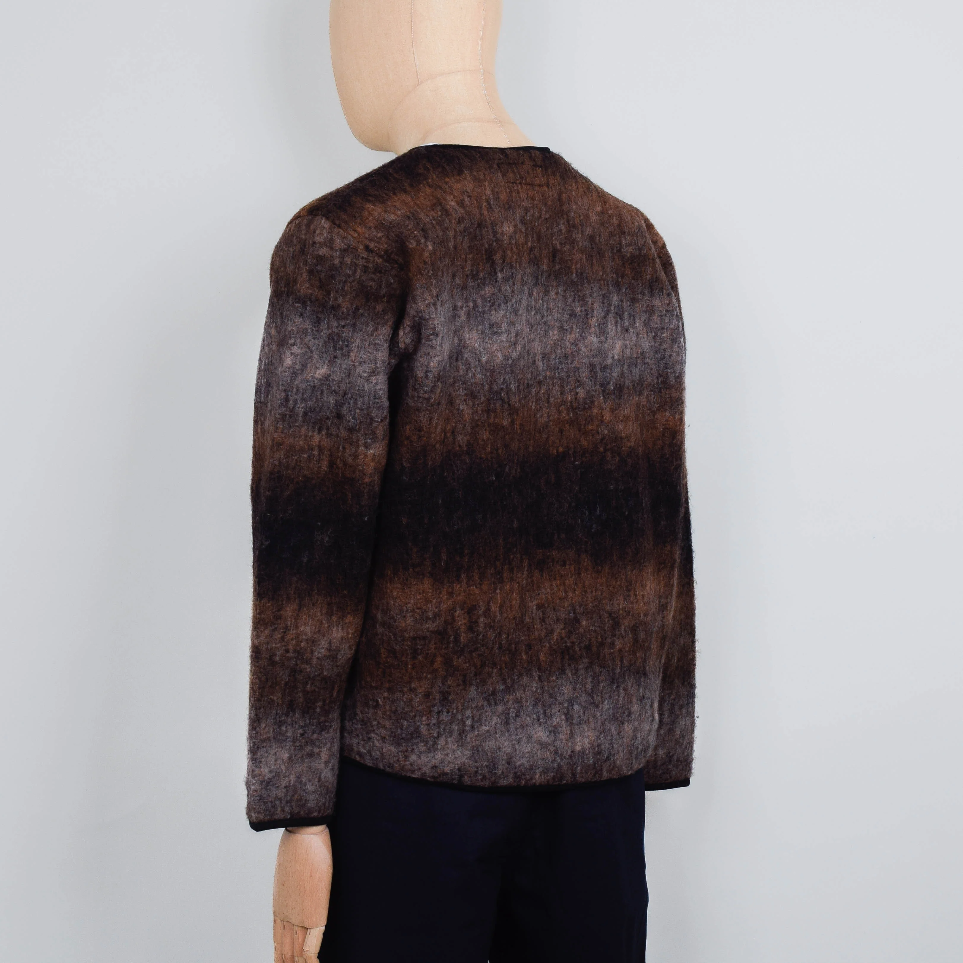 Universal Works Zip Liner Jacket Ombre Fleece - Brown - Image 3