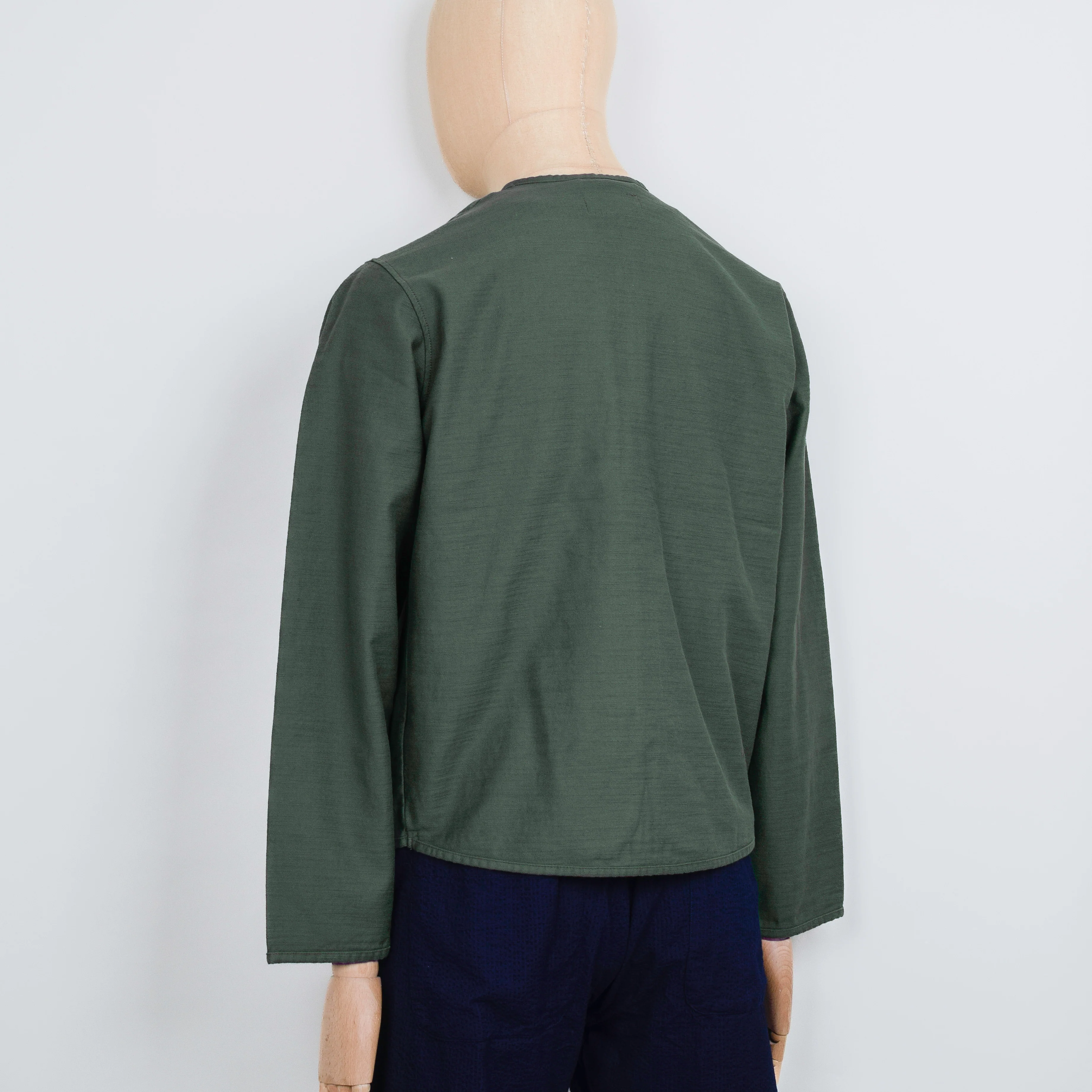 Universal Works Zip Liner Jacket Sateen - Olive - Image 3