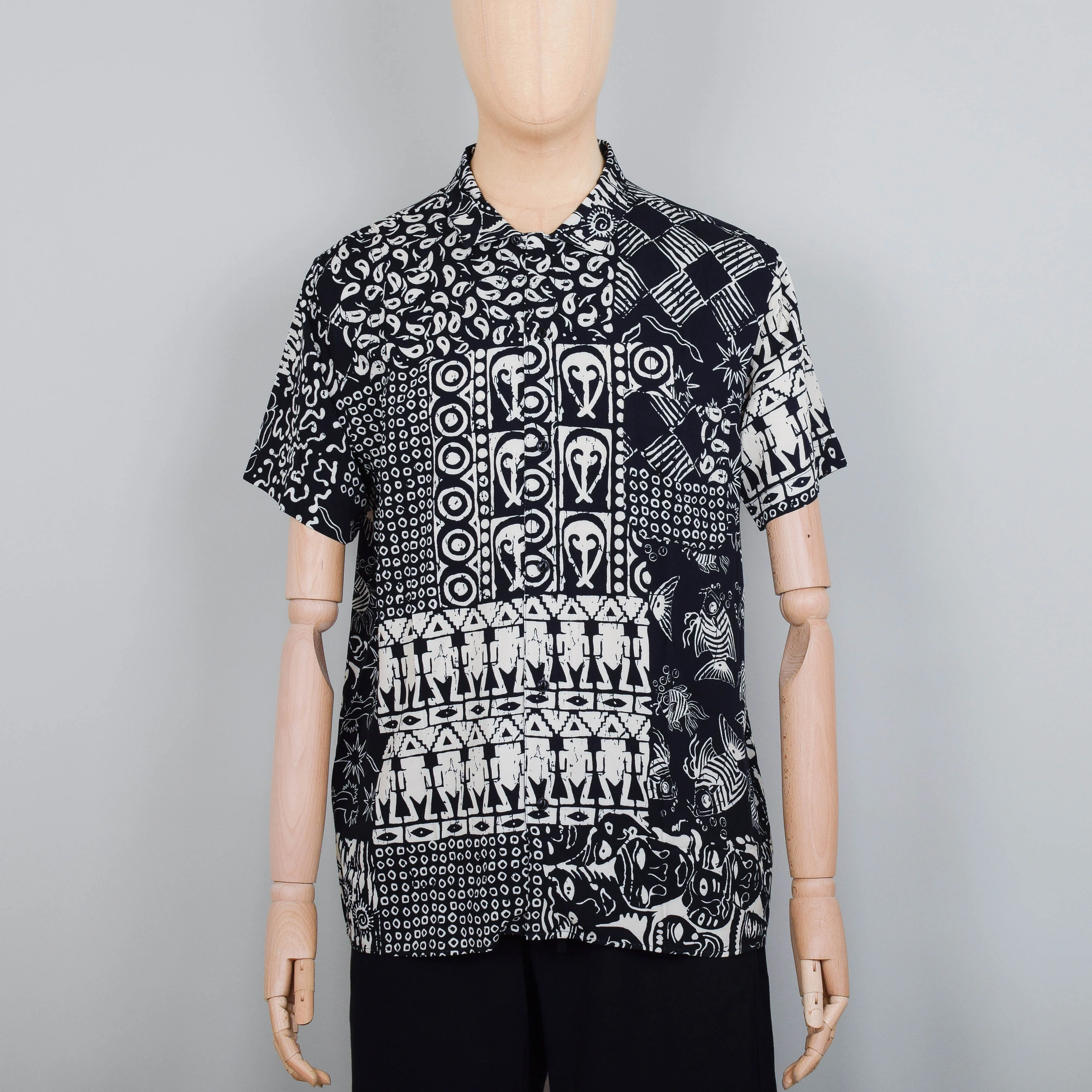 YMC Malick Shirt - Black Multi