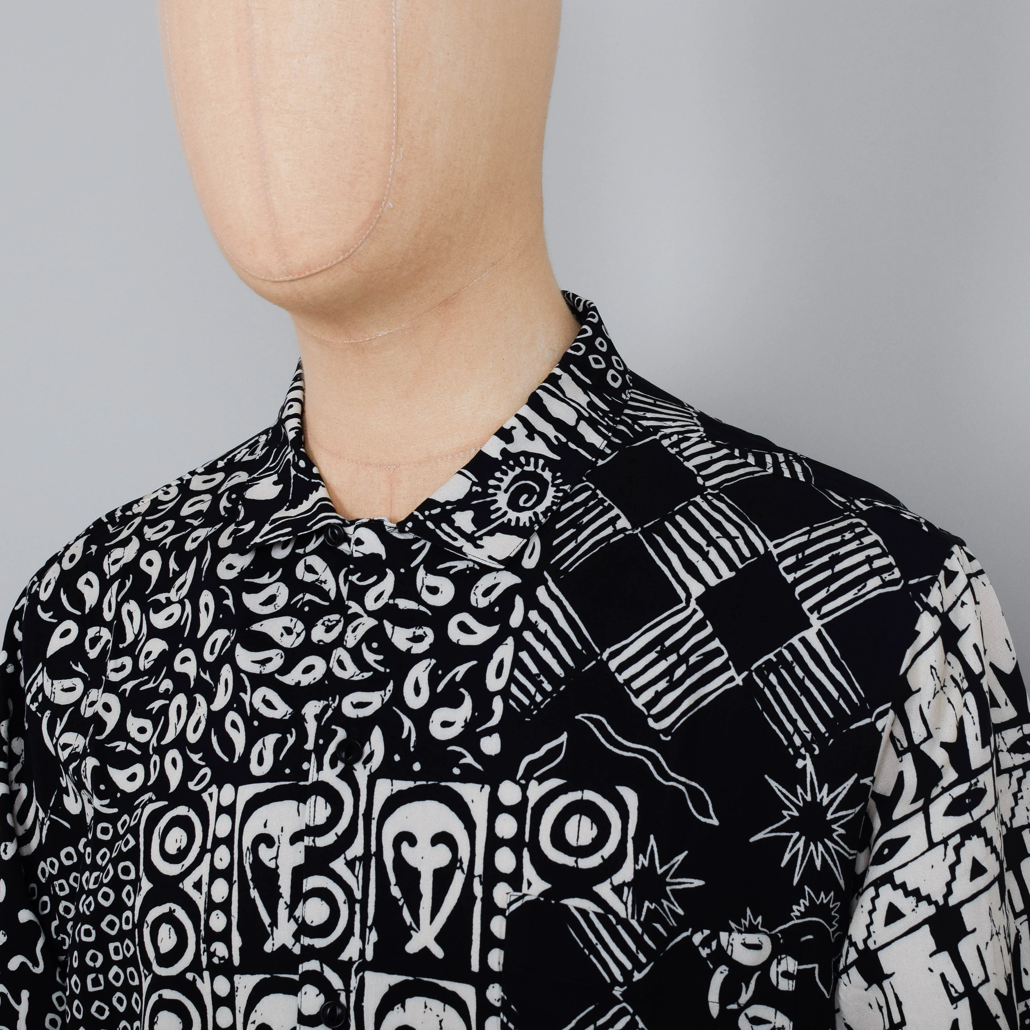 YMC Malick Shirt - Black Multi - Image 2