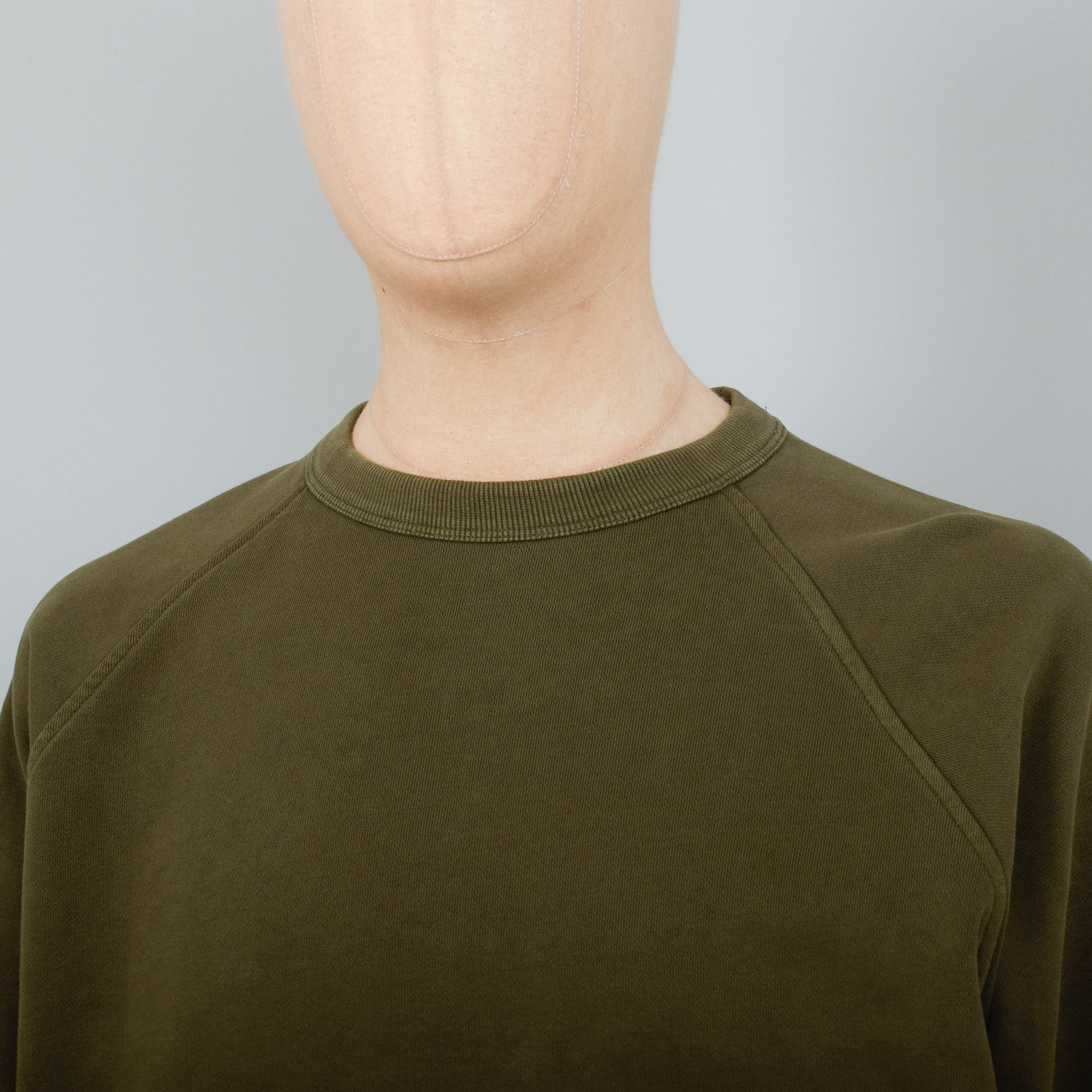 YMC Schrank Raglan Sweatshirt - Dark Olive - Image 2