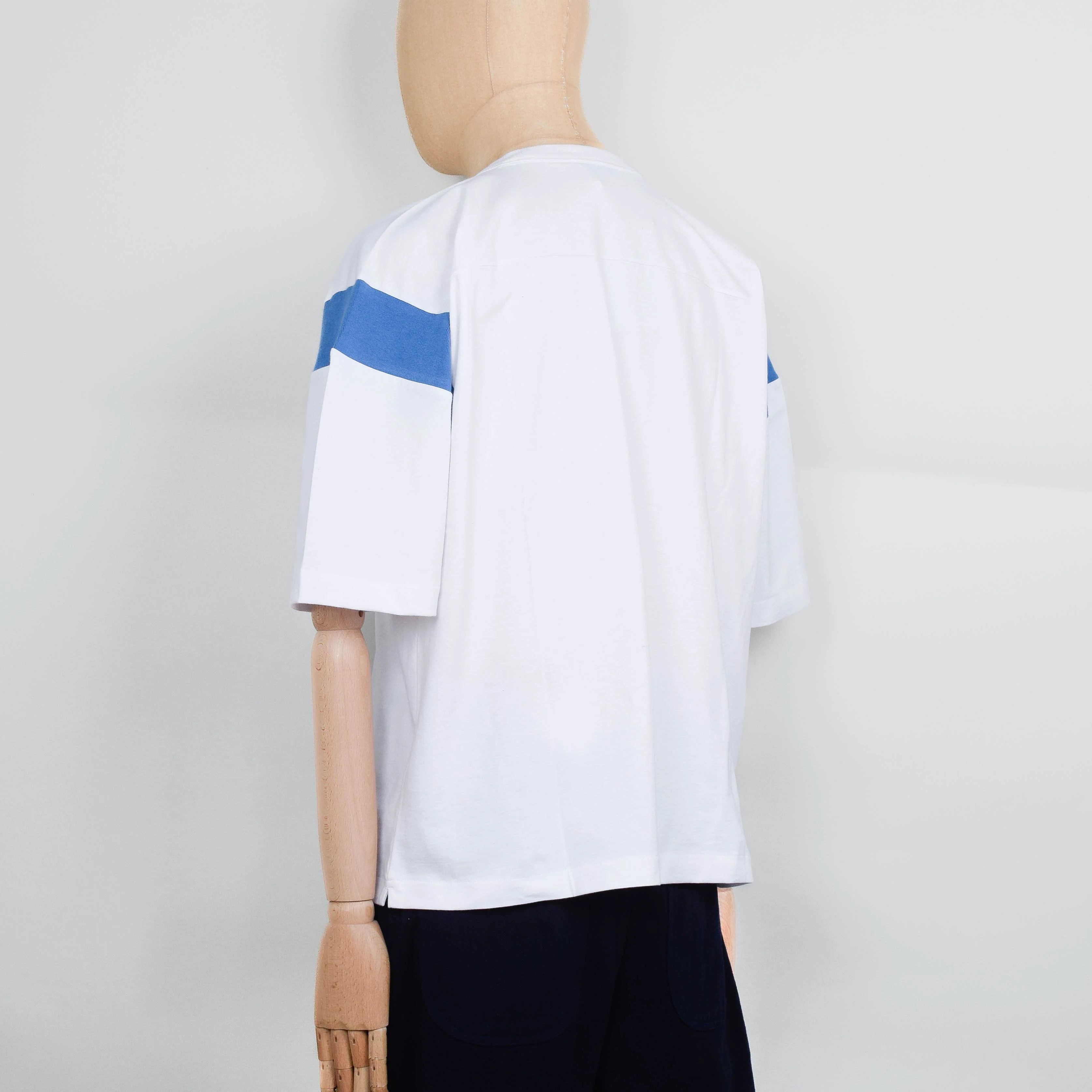 YMC Skate T-Shirt - White / Blue - Image 3