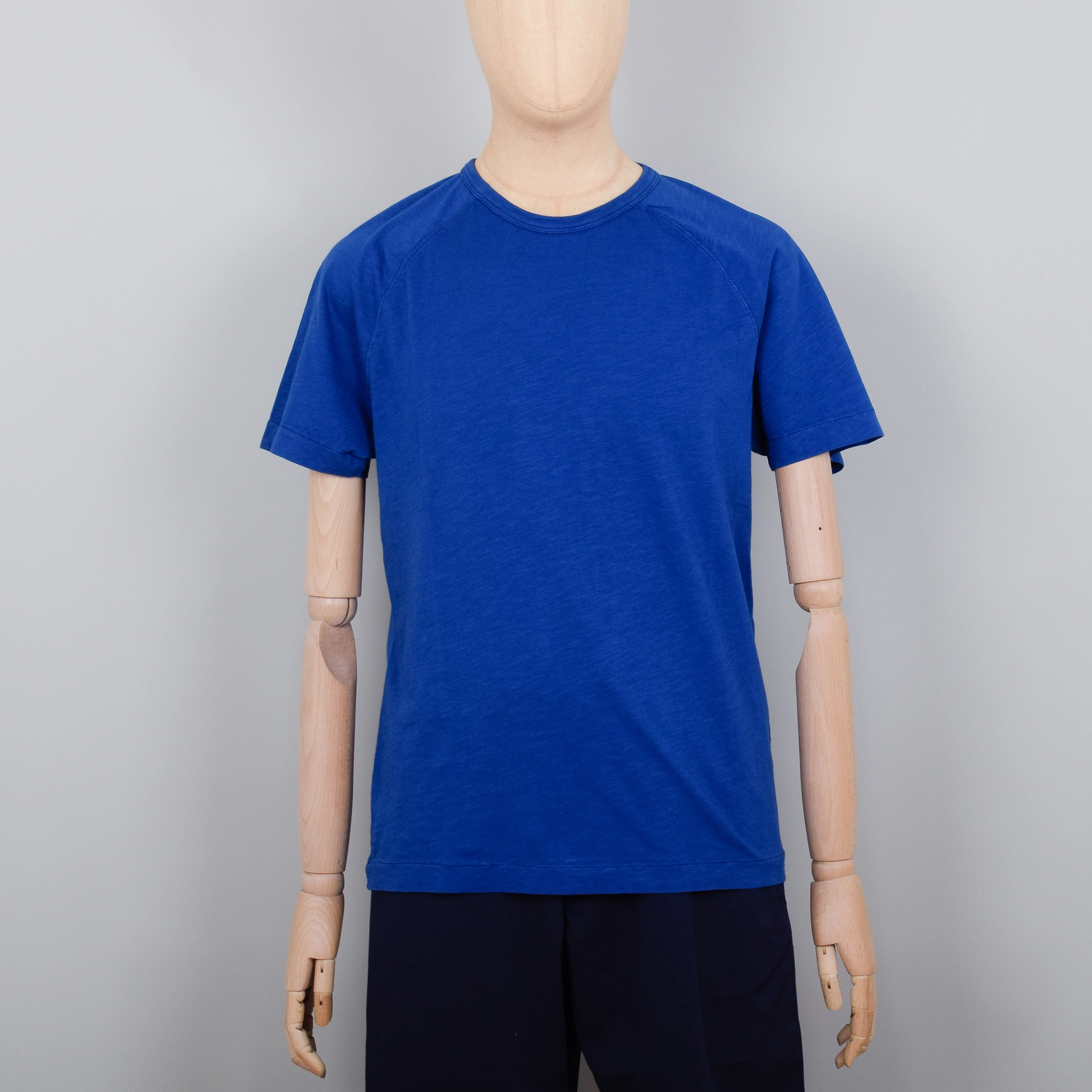 YMC Television Raglan T-Shirt - Blue