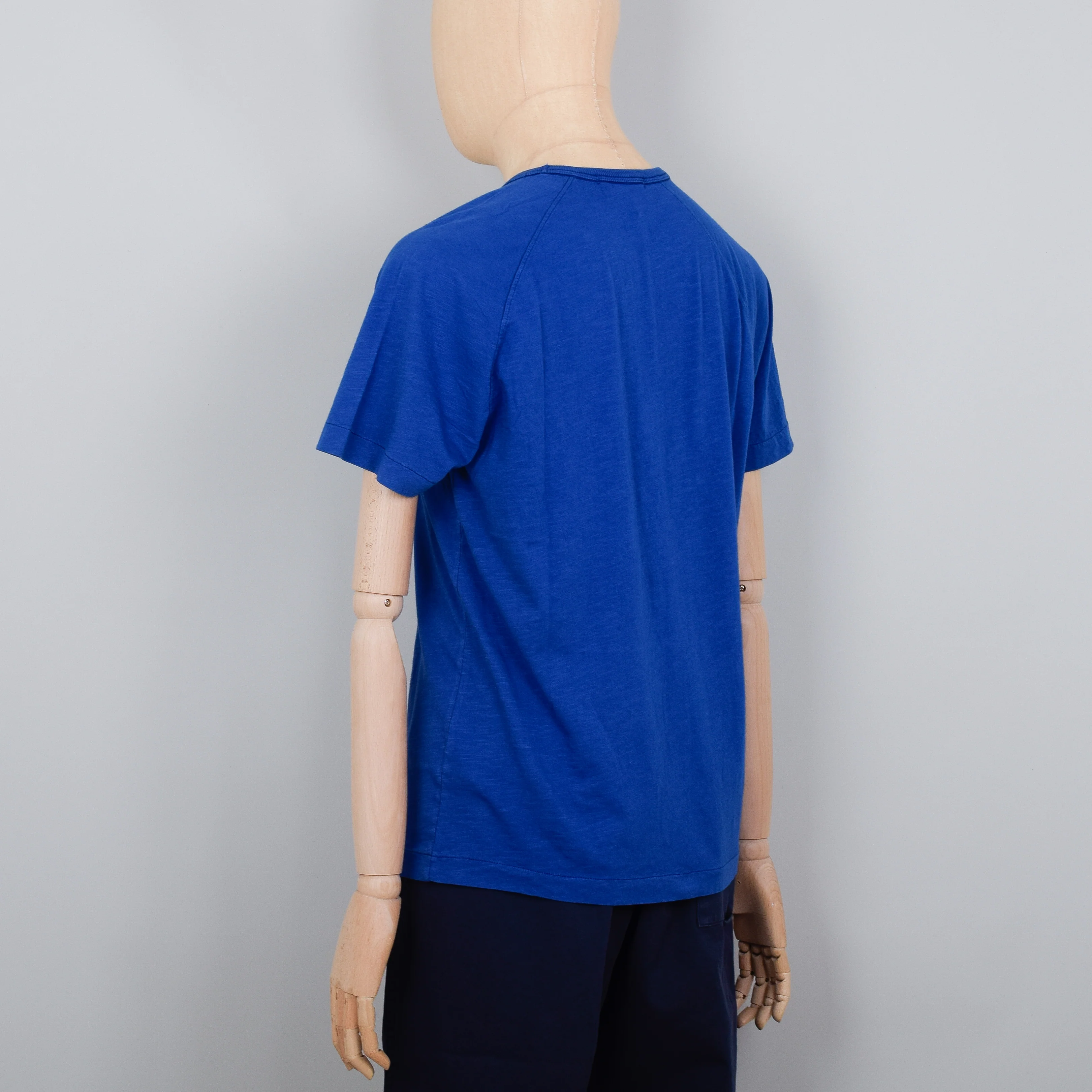 YMC Television Raglan T-Shirt - Blue - Image 3
