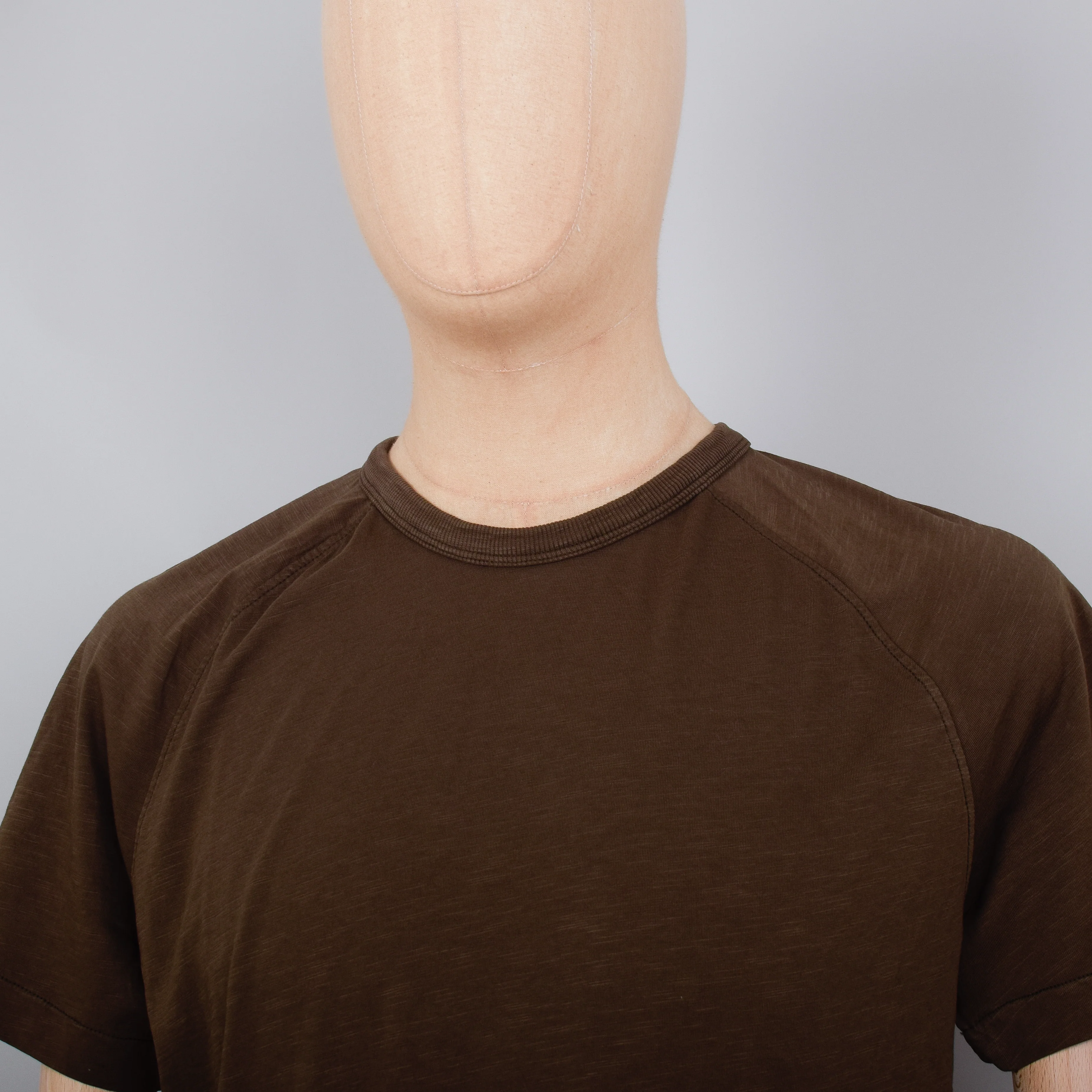 YMC Television Raglan T-Shirt - Brown - Image 2