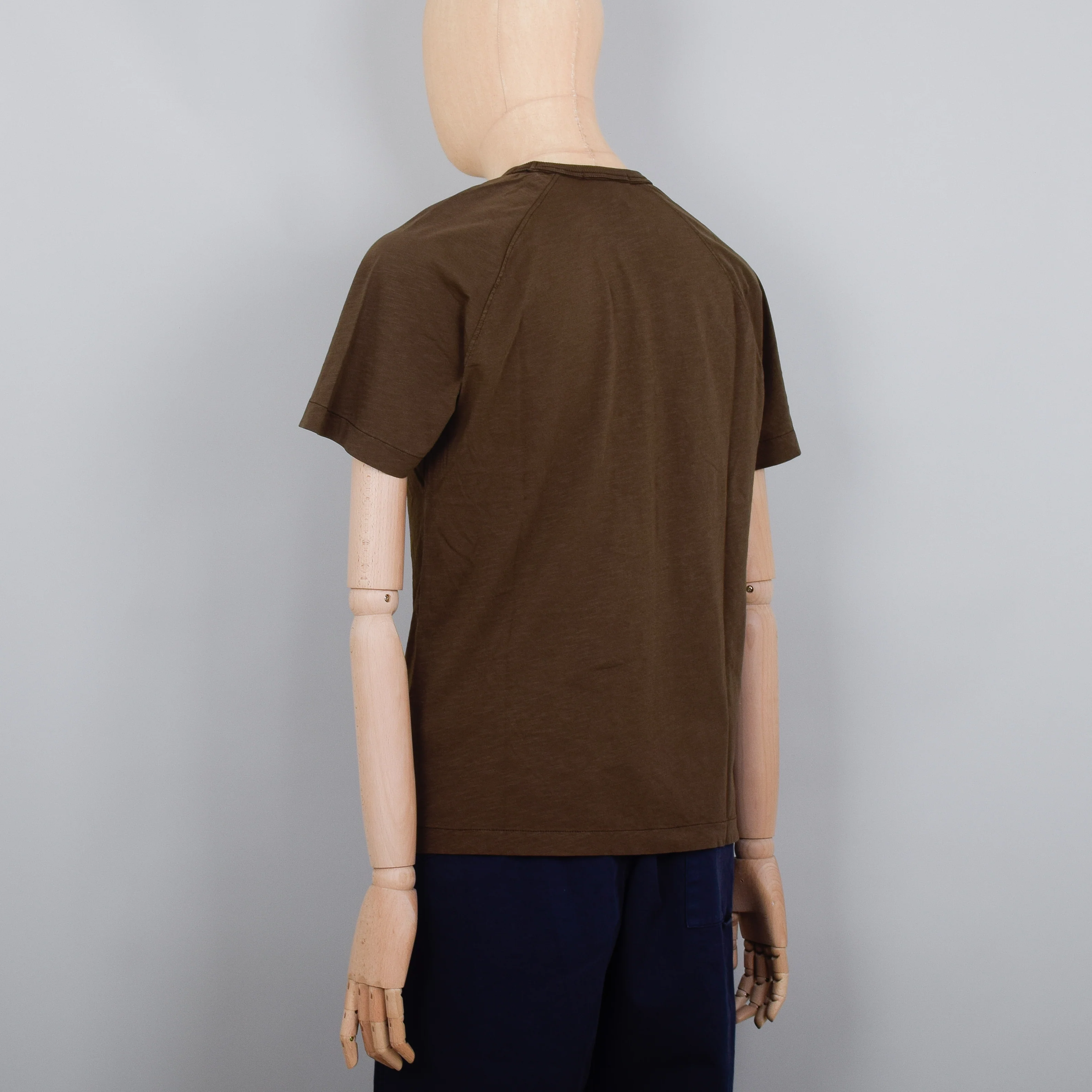 YMC Television Raglan T-Shirt - Brown - Image 3