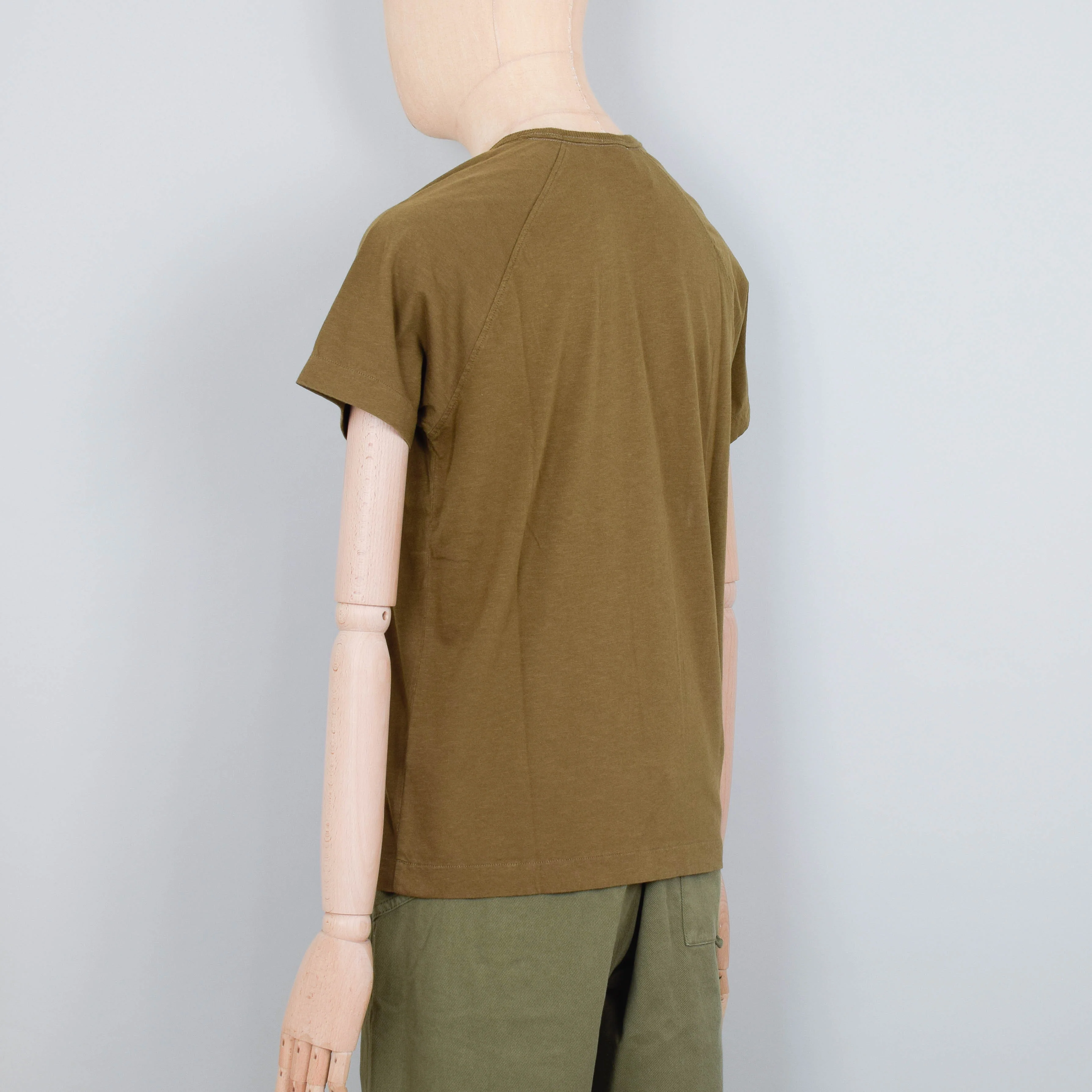 YMC Television Raglan T-Shirt - Olive - Image 3