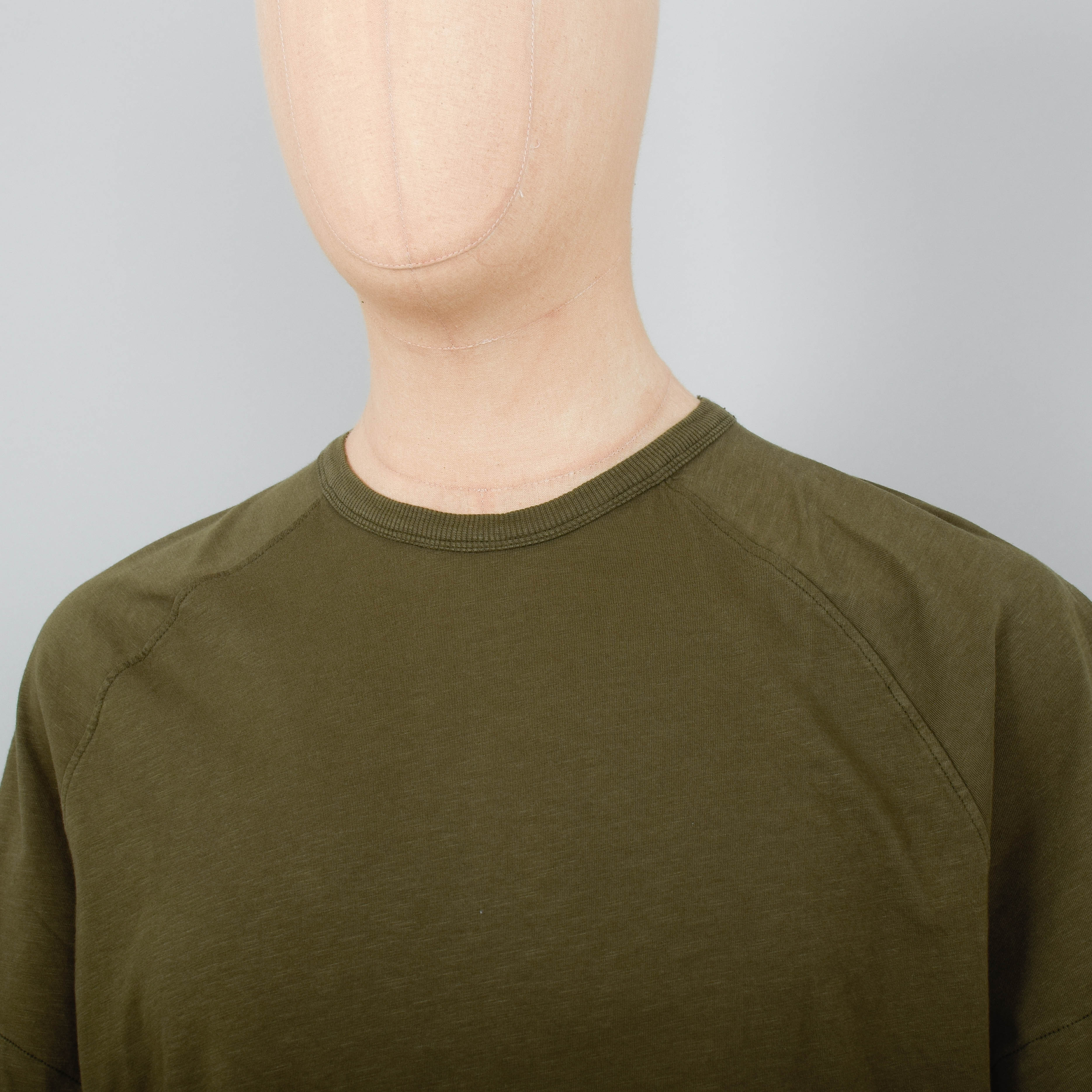 YMC Television Raglan T-Shirt - Olive - Image 2