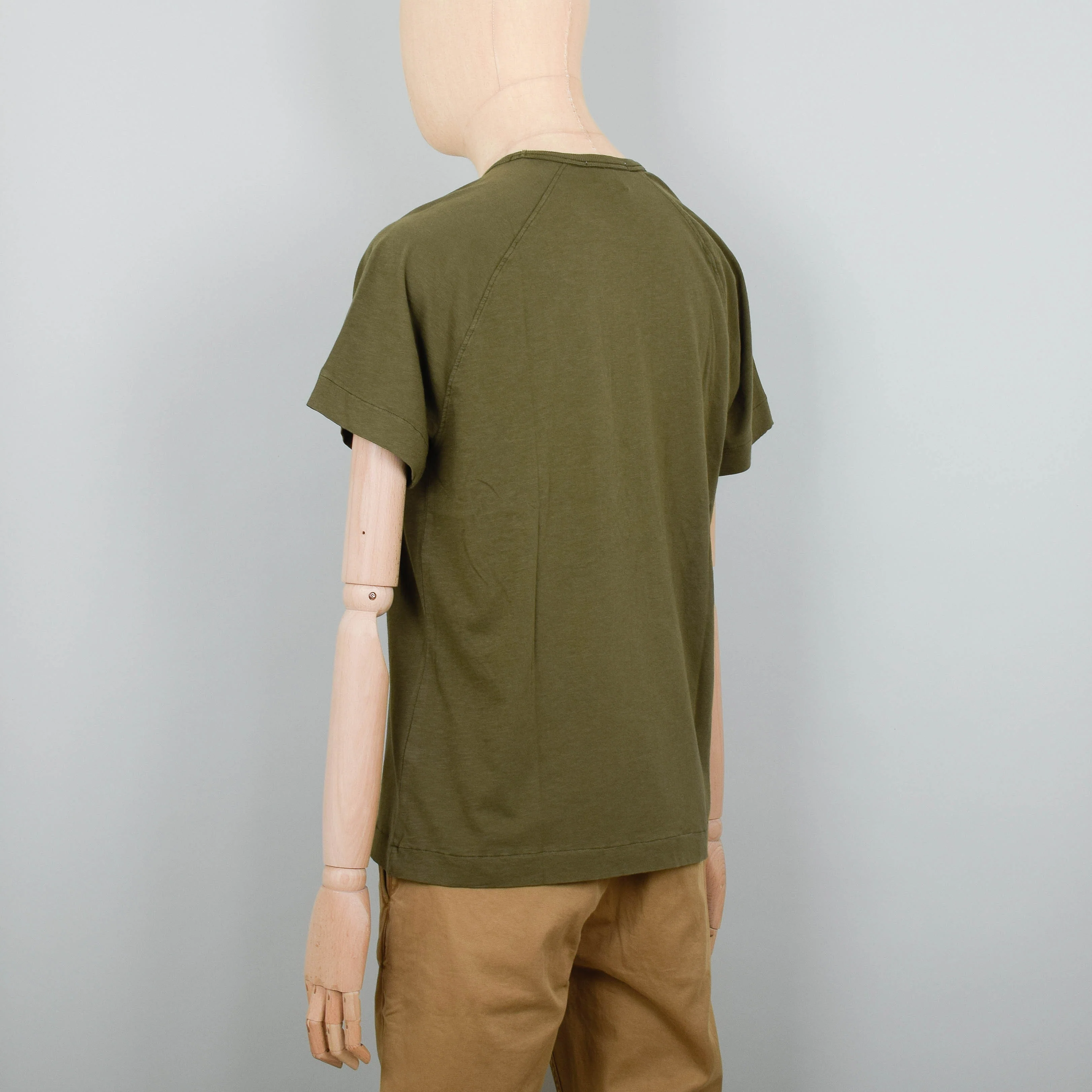YMC Television Raglan T-Shirt - Olive - Image 3