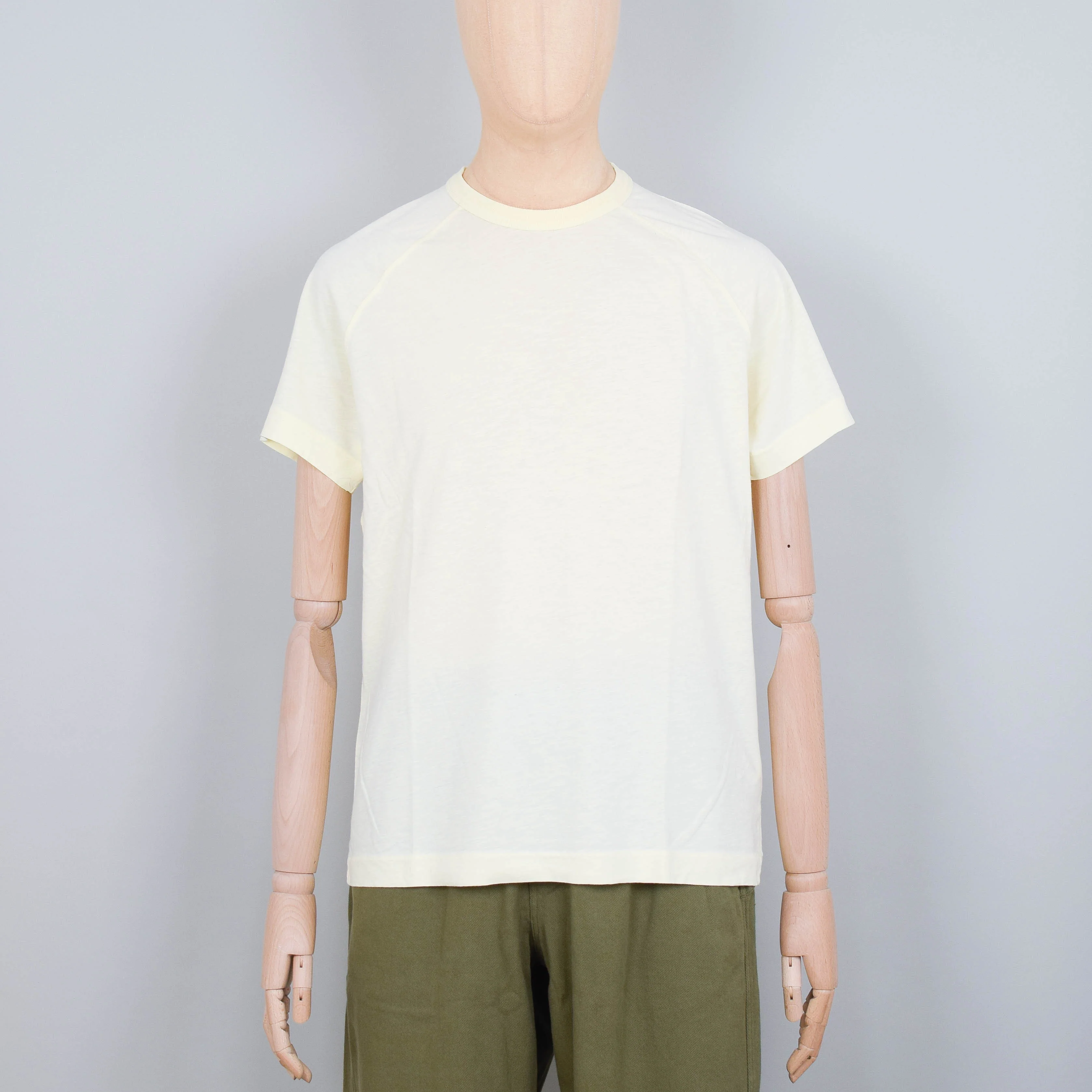 YMC Television Raglan T-Shirt - Yellow