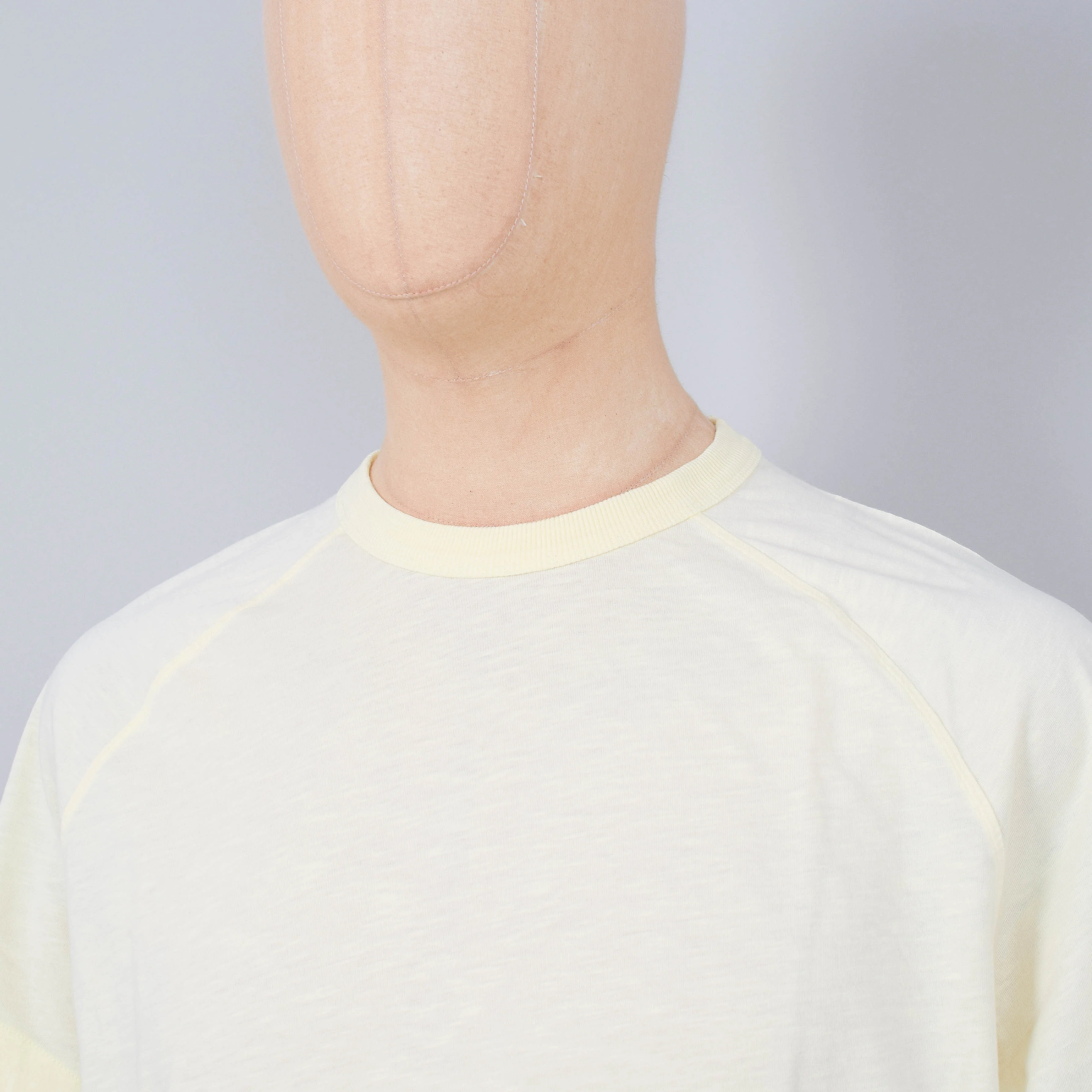 YMC Television Raglan T-Shirt - Yellow - Image 2