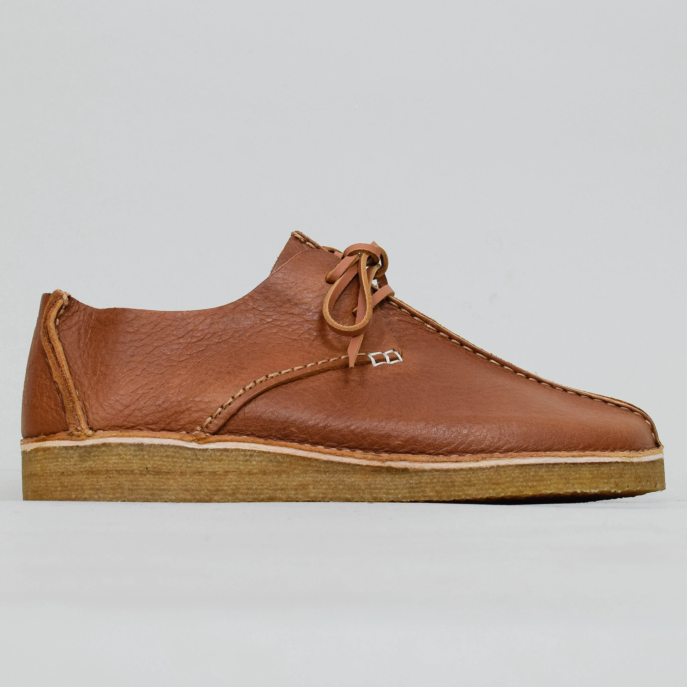 Yogi Caden Centre Seam Ostrich Leather Shoe - Honey