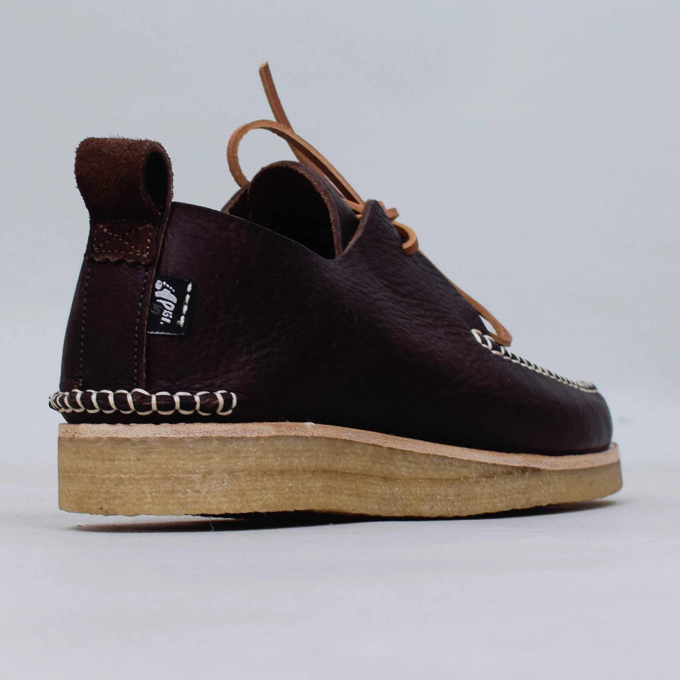 Yogi Lawson Tumbled Leather Shoe - Dark Brown - Image 3