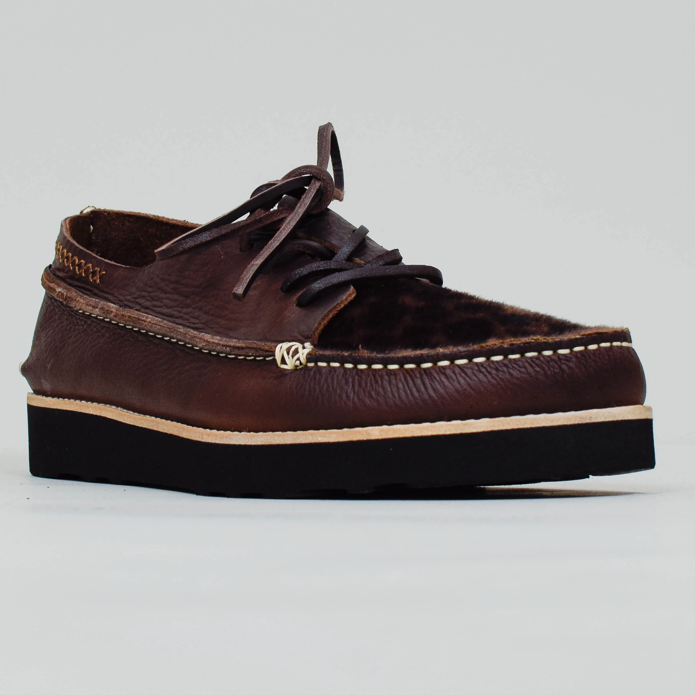 Yogi x Universal Works: Finn III on Eva Outsole - Dark Brown/Leopard - Image 3